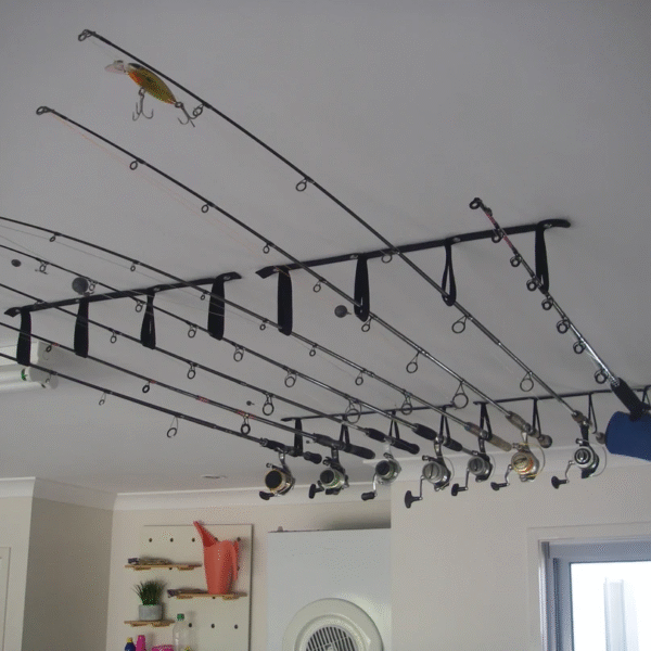 Maximizing Space: How a Ceiling or Wall Mounted Rod Holder Can Transform Your Fishing Gear Storage