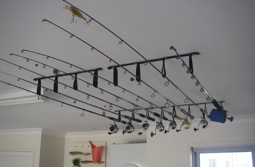Maximizing Space: How a Ceiling or Wall Mounted Rod Holder Can Transform Your Fishing Gear Storage